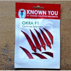 Okra Merah CARMINE SPLENDOR 25s Okra Merah CARMINE SPLENDOR 25s